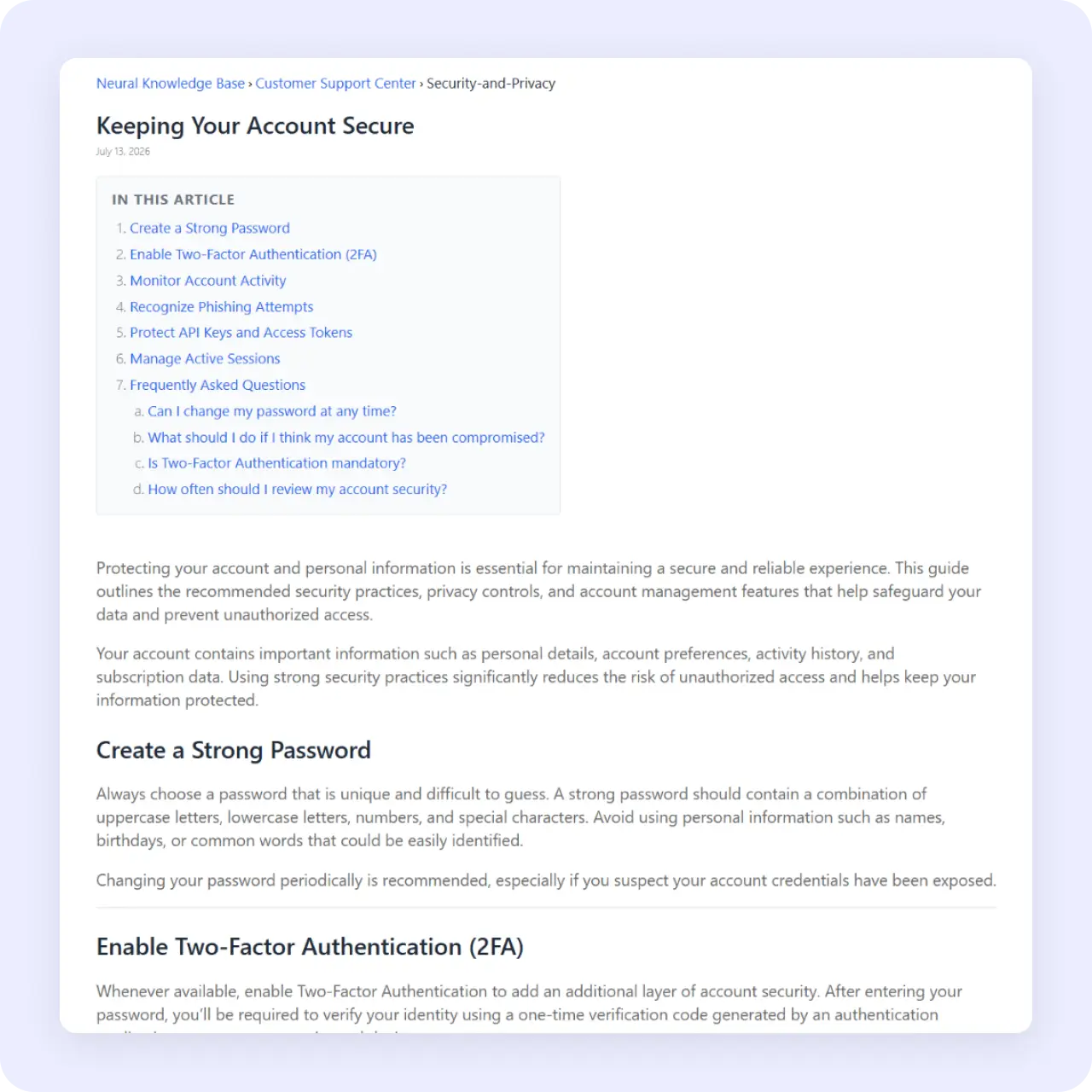 Neural Knowledge Base reader experience